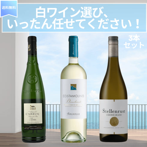 白ワイン選び、いったん任せてください!3本セット